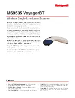 Honeywell MS9535 VoyagerBT Technical Specifications preview