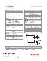 Предварительный просмотр 2 страницы Honeywell NightHawk HCD81484 Specifications