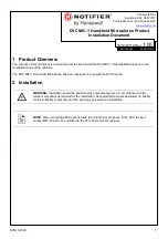 Honeywell Notifier DVC MIC-1 Installation Document preview