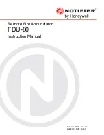 Предварительный просмотр 1 страницы Honeywell Notifier FDU-80 Instruction Manual