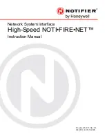 Preview for 1 page of Honeywell Notifier High-Speed NOTI-FIRE-NET Instruction Manual