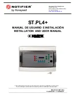 Honeywell Notifier ST.PL4+ Installation And User Manual preview