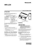 Honeywell NPB-LON Installation Instructions preview