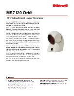 Honeywell Orbit MS7120 Specification Sheet preview