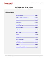 Honeywell PC-502 Product Manual preview