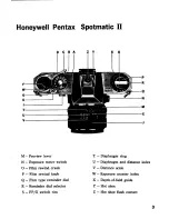 Preview for 5 page of Honeywell Pentax Spotmatic II Operating Manual