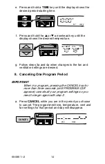 Предварительный просмотр 14 страницы Honeywell PERFECT CLIMATE COMFORT CENTER Owner'S Manual