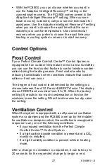 Предварительный просмотр 27 страницы Honeywell PERFECT CLIMATE COMFORT CENTER Owner'S Manual