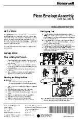 Honeywell Piezo Evelope Assembly 396079 Installation Instructions предпросмотр