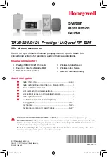 Honeywell PRESTIGE THX9321 System Installation Manual preview