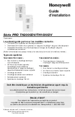 Preview for 9 page of Honeywell PRO TH1000DV Series Installation Manual