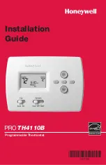 Preview for 1 page of Honeywell PRO TH4110B Installation Manual