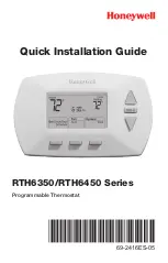 Honeywell PROGRAMMABLE THERMOSTAT RTH6350 Quick Installation Manual preview