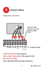 Предварительный просмотр 9 страницы Honeywell PROGRAMMABLE THERMOSTAT RTH6350 Quick Installation Manual