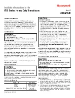Preview for 1 page of Honeywell PX2 Series Installation Instructions Manual