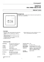 Honeywell Q6371A Product Data preview