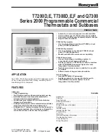 Honeywell Q7300 Product Data preview