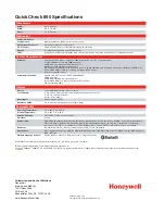 Предварительный просмотр 2 страницы Honeywell Quick Check 890 Specification Sheet