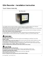 Honeywell QXe Recorder Installation Instruction preview