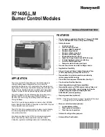 Preview for 1 page of Honeywell R7140G Installation Instructions Manual