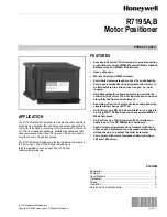 Preview for 1 page of Honeywell R7195A Product Data