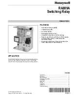 Preview for 1 page of Honeywell RA889A User Manual