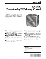 Preview for 1 page of Honeywell RA890G Manual