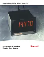 Предварительный просмотр 1 страницы Honeywell RDD100 User Manual