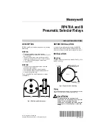 Honeywell RP470A Installation Instructions Manual preview