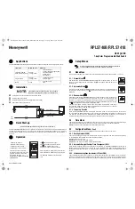 Предварительный просмотр 1 страницы Honeywell RPLS740B User Manual