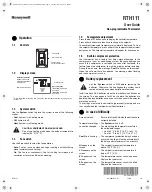 Preview for 1 page of Honeywell RTH111 series User Manual