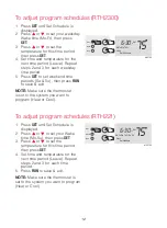 Предварительный просмотр 12 страницы Honeywell RTH221 Series Owner'S Manual