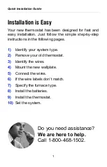 Preview for 2 page of Honeywell RTH2310 Instalation Gude