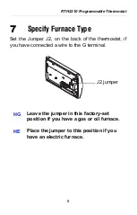 Preview for 9 page of Honeywell RTH2310 Instalation Gude