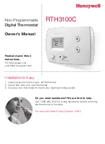 Honeywell RTH3100C Owner'S Manual preview