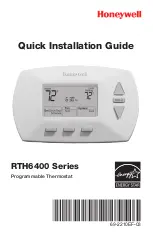 Preview for 1 page of Honeywell RTH6400 Series Quick Installation Manual