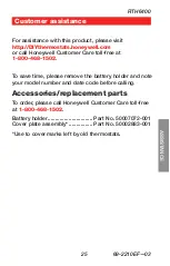 Preview for 27 page of Honeywell RTH6400 Series Quick Installation Manual