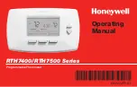 Honeywell RTH7000 Operating Manual preview