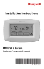 Honeywell RTH7600 Series Installation Instructions Manual preview