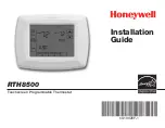 Preview for 1 page of Honeywell RTH8500 Series Installation Manual