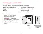 Preview for 9 page of Honeywell RTH9590 User Manual