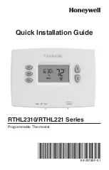 Honeywell RTHL 2310 series Quick Installation Manual preview