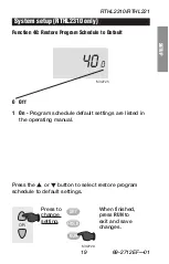 Preview for 21 page of Honeywell RTHL221 series Quick Installation Manual