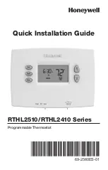 Preview for 1 page of Honeywell RTHL2410 series Quick Installation Manual