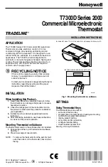 Honeywell SERIES 2000 T7300D User Manual preview