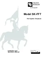 Preview for 1 page of Honeywell SILENT KHIGHT SK-FFT Installation And Operation Manual