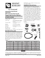 Preview for 1 page of Honeywell SILENT KNIGHT IDP-Control-6 Installation And Maintenance Instructions Manual