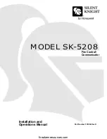 Preview for 1 page of Honeywell SILENT KNIGHT SK-5208 Installation And Operation Manual