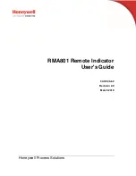 Honeywell SmartLine RMA801 User Manual preview