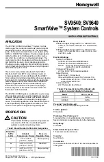 Honeywell SmartValve SV9540 Installation Instructions Manual preview